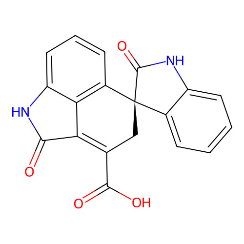 (S)-2,2'-dioxo-2,4-dihydro-1H-spiro[benzo[cd]indole-5,3'-indoline]-3-carboxylic acid structure