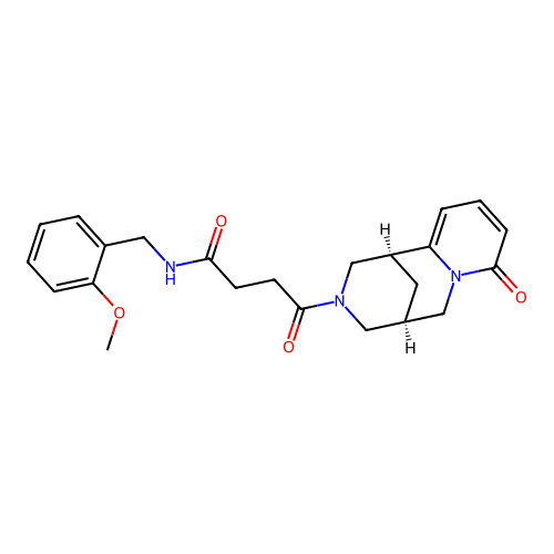 N-(2-methoxybenzyl)-4-oxo-4-[(1S,5R)-8-oxo-1,5,6,8-tetrahydro-2H-1,5-methanopyrido[1,2-a][1,5]diazocin-3(4H)-yl]butanamide structure