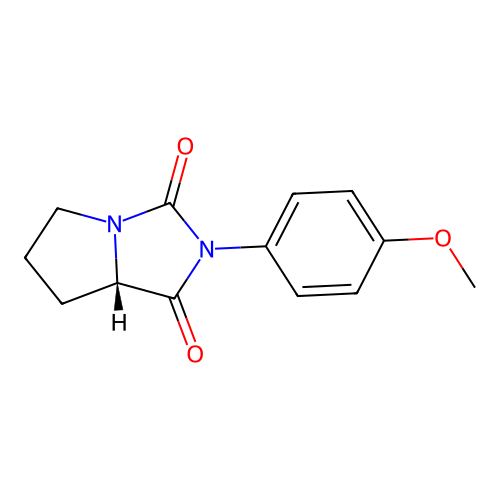 (7aS)-2-(4-methoxyphenyl)tetrahydro-1H-pyrrolo[1,2-c]imidazole-1,3(2H)-dione structure