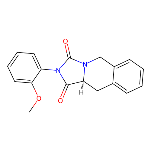 (10aS)-2-(2-methoxyphenyl)-10,10a-dihydro-5H-imidazo[1,5-b]isoquinoline-1,3-dione structure
