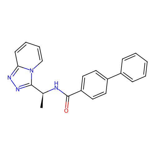 N-[(1S)-1-([1,2,4]triazolo[4,3-a]pyridin-3-yl)ethyl]biphenyl-4-carboxamide structure