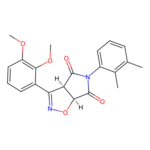 (3aR,6aS)-3-(2,3-dimethoxyphenyl)-5-(2,3-dimethylphenyl)-3a,6a-dihydropyrrolo[3,4-d][1,2]oxazole-4,6-dione structure