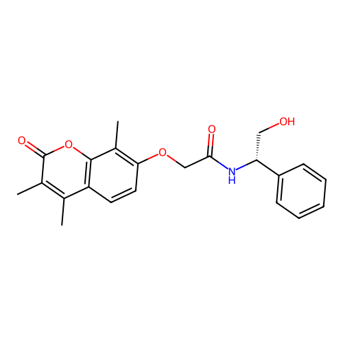 (S)-N-(2-hydroxy-1-phenylethyl)-2-((3,4,8-trimethyl-2-oxo-2H-chromen-7-yl)oxy)acetamide structure