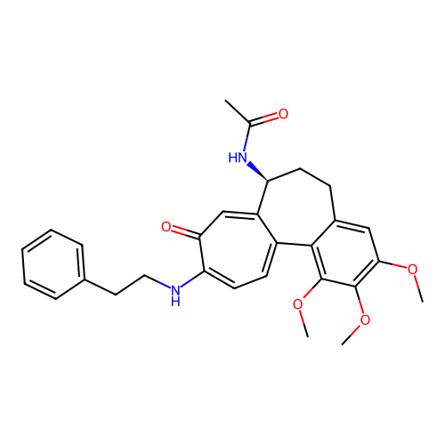 (S)-N-(1,2,3-trimethoxy-9-oxo-10-(phenethylamino)-5,6,7,9-tetrahydrobenzo[a]heptalen-7-yl)acetamide structure