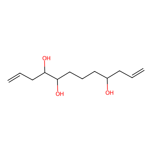 4,5,9-Trihydroxy-dodeca-1,11-diene structure