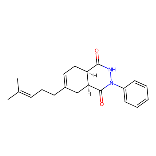 (4aR,8aS)-7-(4-methylpent-3-en-1-yl)-2-phenyl-2,3,4a,5,8,8a-hexahydrophthalazine-1,4-dione structure