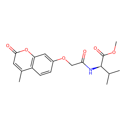 methyl N-{[(4-methyl-2-oxo-2H-chromen-7-yl)oxy]acetyl}-D-valinate structure