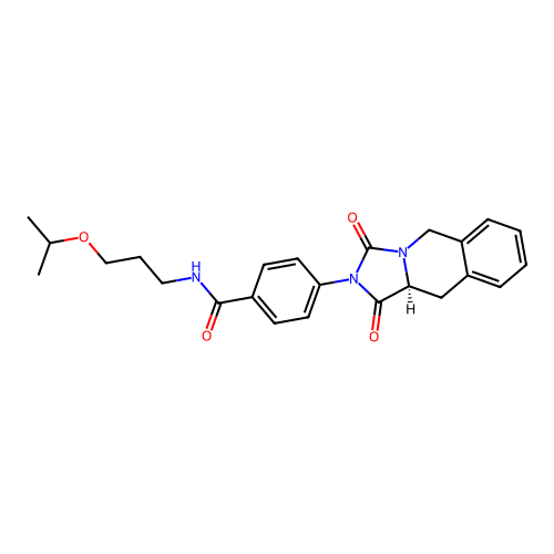 (S)-4-(1,3-dioxo-10,10a-dihydroimidazo[1,5-b]isoquinolin-2(1H,3H,5H)-yl)-N-(3-isopropoxypropyl)benzamide structure