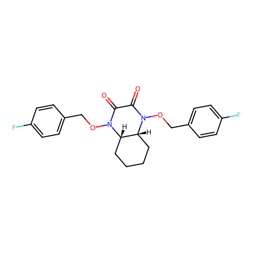 (4aR,8aS)-1,4-bis((4-fluorobenzyl)oxy)octahydroquinoxaline-2,3-dione structure