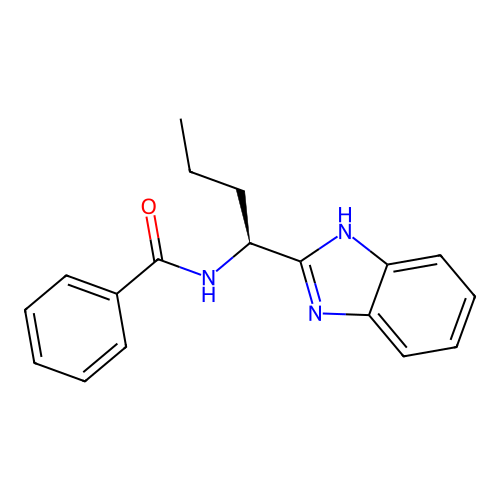 N-[(1S)-1-(1H-benzimidazol-2-yl)butyl]benzamide structure