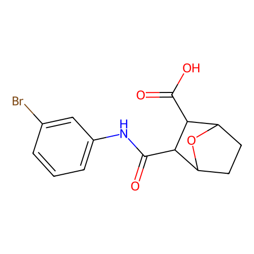 3-[(3-Bromophenyl)carbamoyl]-7-oxabicyclo[2.2.1]heptane-2-carboxylic acid structure