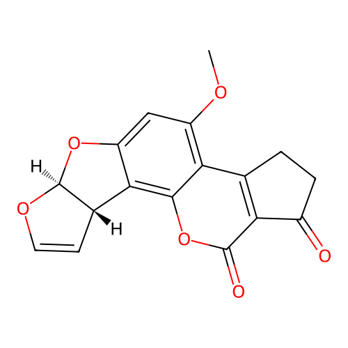 (6aS,9aS)-4-Methoxy-2,3,6a,9a-tetrahydrocyclopenta[c]furo[3',2':4,5]furo[2,3-h][1]benzopyran-1,11-dione structure