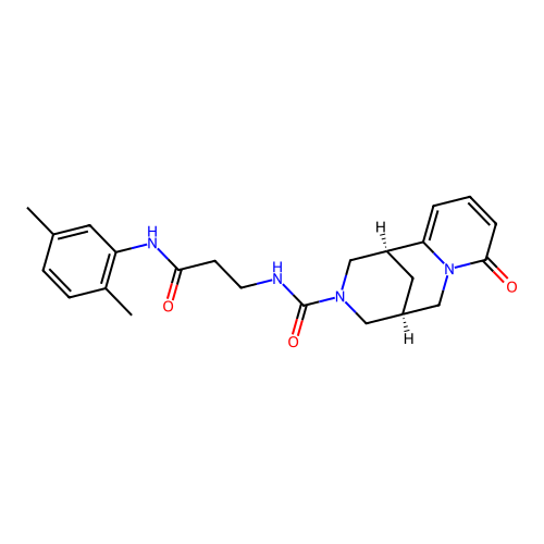 (1R,5R)-N-(3-((2,5-dimethylphenyl)amino)-3-oxopropyl)-8-oxo-4,5,6,8-tetrahydro-1H-1,5-methanopyrido[1,2-a][1,5]diazocine-3(2H)-carboxamide structure