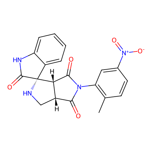 (1'S,3a'S,6a'R)-5'-(2-methyl-5-nitrophenyl)-3',3a'-dihydro-2'H-spiro[indoline-3,1'-pyrrolo[3,4-c]pyrrole]-2,4',6'(5'H,6a'H)-trione structure