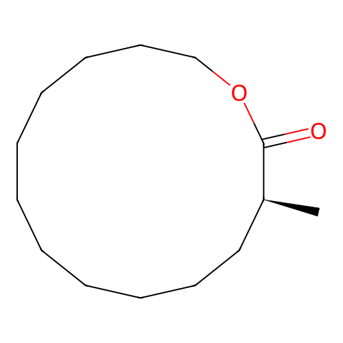 (S)-3-methyloxacyclotetradecan-2-one structure