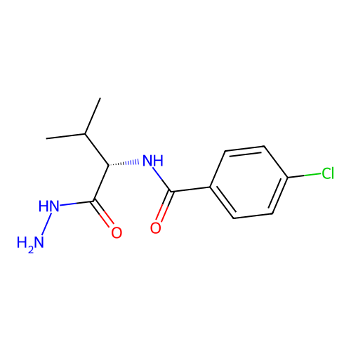 4-Chloro-N-((S)-1-hydrazinocarbonyl-2-methyl-propyl)-benzamide structure