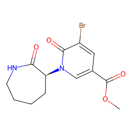 (S)-methyl 5-bromo-6-oxo-1-(2-oxoazepan-3-yl)-1,6-dihydropyridine-3-carboxylate structure