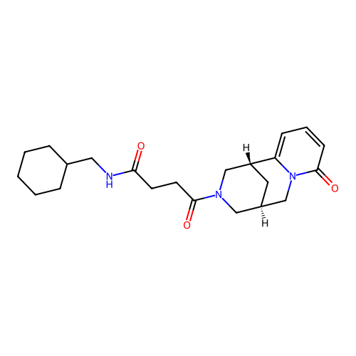 N-(cyclohexylmethyl)-4-oxo-4-((1R,5S)-8-oxo-5,6-dihydro-1H-1,5-methanopyrido[1,2-a][1,5]diazocin-3(2H,4H,8H)-yl)butanamide structure