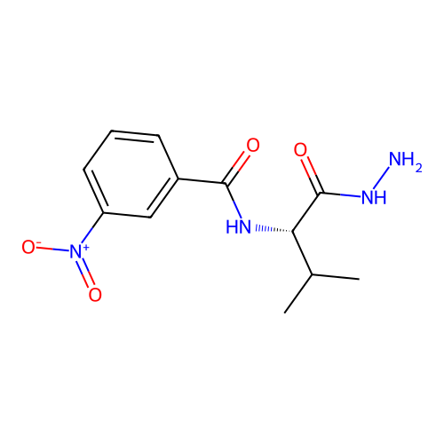 N-((S)-1-Hydrazinocarbonyl-2-methyl-propyl)-3-nitro-benzamide structure