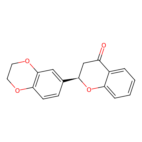 (R)-2-(2,3-dihydrobenzo[b][1,4]dioxin-6-yl)chroman-4-one structure