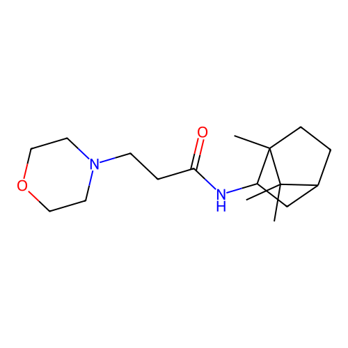 3-(4-Morpholinyl)-N-(1,7,7-trimethylbicyclo[2.2.1]hept-2-yl)propanamide structure