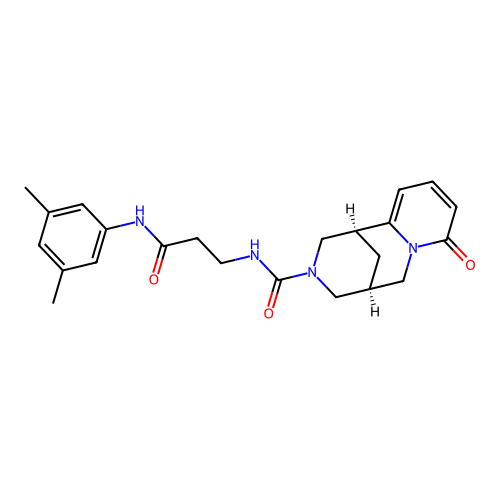 (1R,5R)-N-(3-((3,5-dimethylphenyl)amino)-3-oxopropyl)-8-oxo-4,5,6,8-tetrahydro-1H-1,5-methanopyrido[1,2-a][1,5]diazocine-3(2H)-carboxamide structure