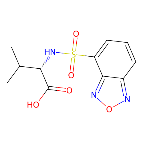 N-(2,1,3-benzoxadiazol-4-ylsulfonyl)-L-valine structure