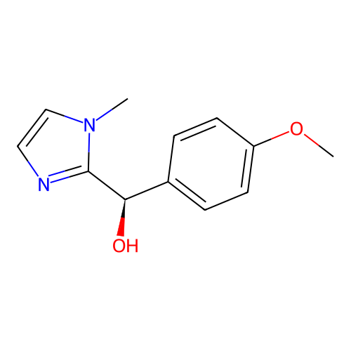 (R)-(4-methoxyphenyl)(1-methyl-1H-imidazol-2-yl)methanol structure