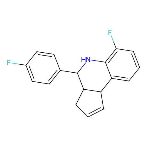 6-fluoro-4-(4-fluorophenyl)-3a,4,5,9b-tetrahydro-3H-cyclopenta[c]quinoline structure
