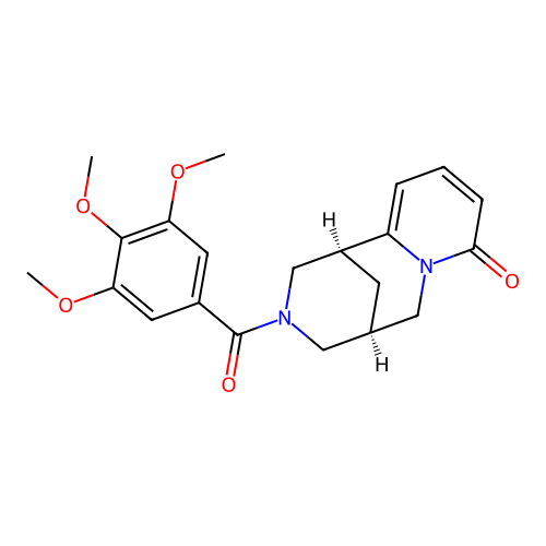 (1R,5S)-3-(3,4,5-trimethoxybenzoyl)-3,4,5,6-tetrahydro-1H-1,5-methanopyrido[1,2-a][1,5]diazocin-8(2H)-one structure