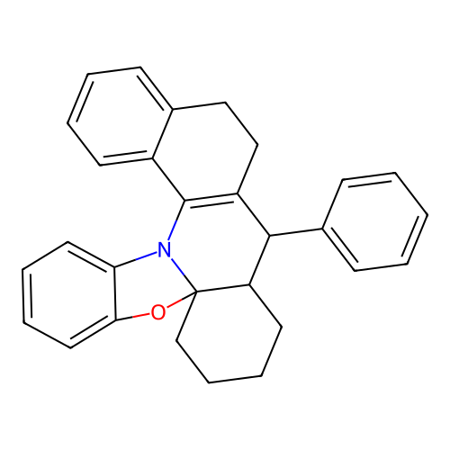 10-Phenyl-6,7,8,9,9a,10,11,12-octahydrobenzo[c]benzo[4,5]oxazolo[3,2-f]acridine structure