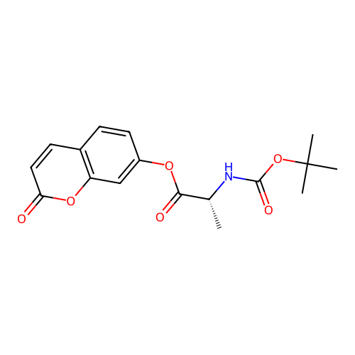 (R)-2-oxo-2H-chromen-7-yl 2-((tert-butoxycarbonyl)amino)propanoate structure