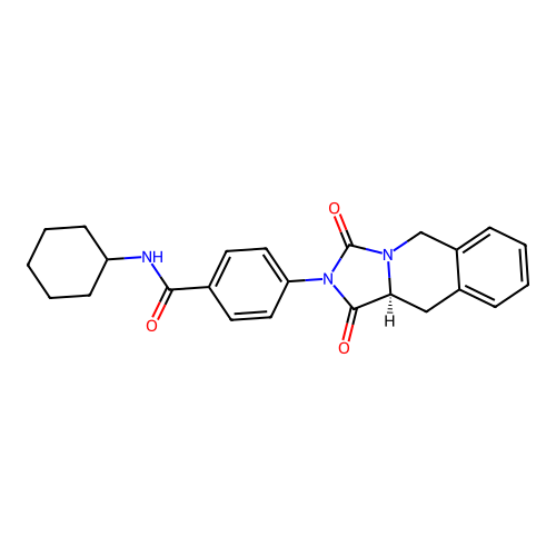 (S)-N-cyclohexyl-4-(1,3-dioxo-10,10a-dihydroimidazo[1,5-b]isoquinolin-2(1H,3H,5H)-yl)benzamide structure