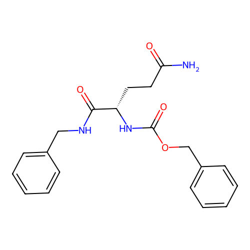 benzyl (S)-(5-amino-1-(benzylamino)-1,5-dioxopentan-2-yl)carbamate structure
