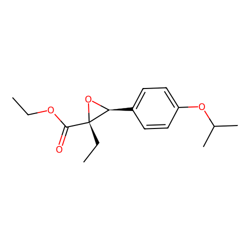 (2R,3S)-ethyl 2-ethyl-3-(4-isopropoxyphenyl)oxirane-2-carboxylate structure