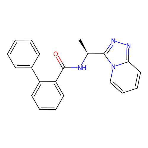 N-[(1S)-1-([1,2,4]triazolo[4,3-a]pyridin-3-yl)ethyl]biphenyl-2-carboxamide structure