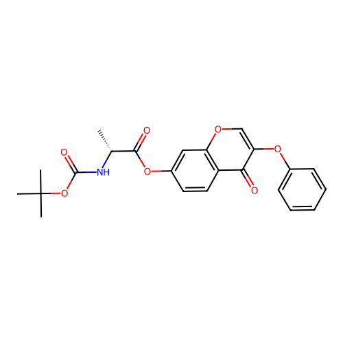 (R)-4-oxo-3-phenoxy-4H-chromen-7-yl 2-((tert-butoxycarbonyl)amino)propanoate structure