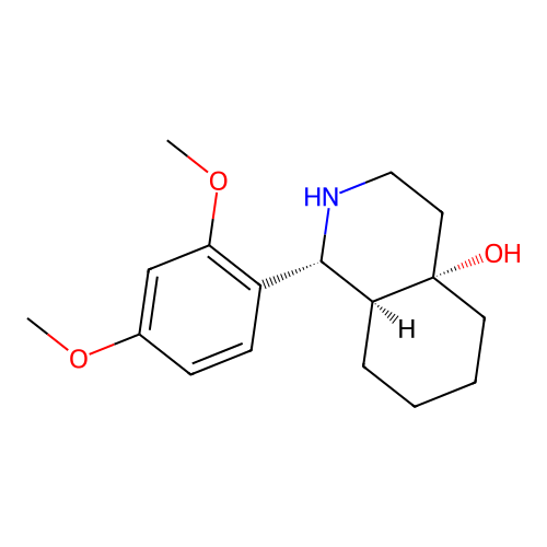 (1R,4aS,8aS)-1-(2,4-dimethoxyphenyl)octahydroisoquinolin-4a(2H)-ol structure