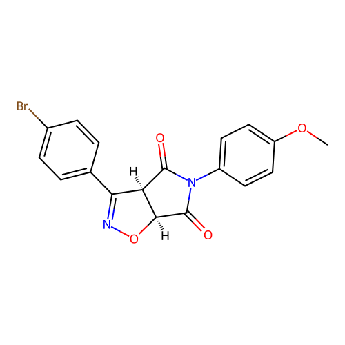 (3aR,6aS)-3-(4-bromophenyl)-5-(4-methoxyphenyl)-3a,6a-dihydropyrrolo[3,4-d][1,2]oxazole-4,6-dione structure