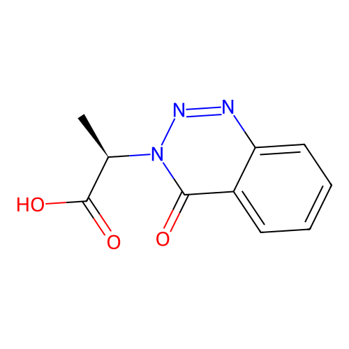 (2R)-2-(4-oxo-1,2,3-benzotriazin-3-yl)propanoic acid structure