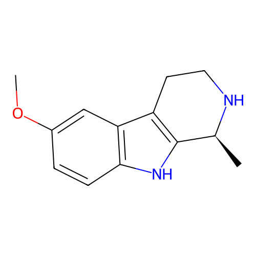 (S)-6-methoxy-1-methyl-2,3,4,9-tetrahydro-1H-pyrido[3,4-b]indole structure