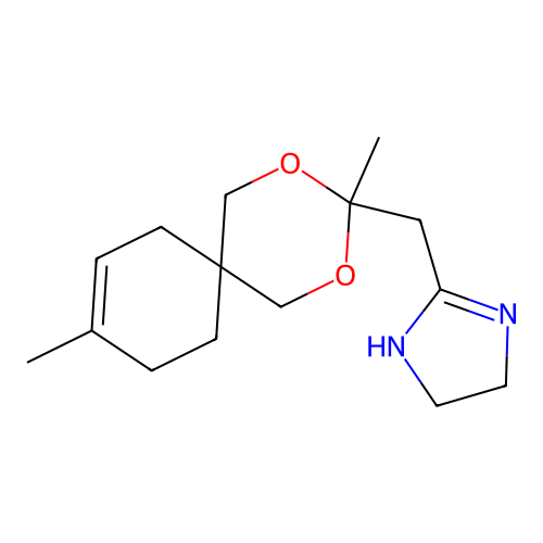 2-[(3,9-dimethyl-8,10-dioxaspiro[5.5]undec-3-en-9-yl)methyl]-4,5-dihydro-1H-imidazole structure