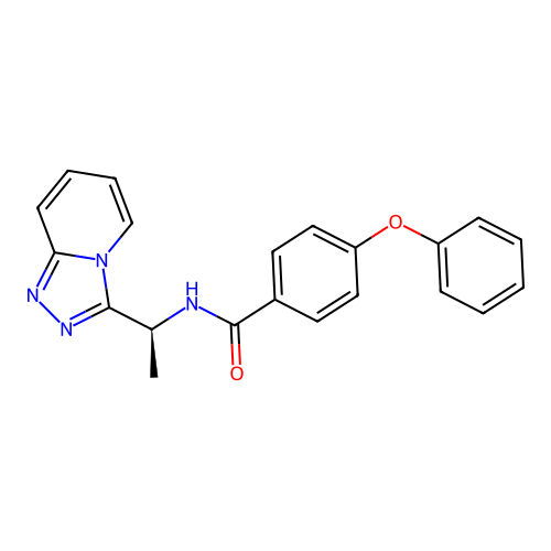 4-phenoxy-N-[(1S)-1-([1,2,4]triazolo[4,3-a]pyridin-3-yl)ethyl]benzamide structure
