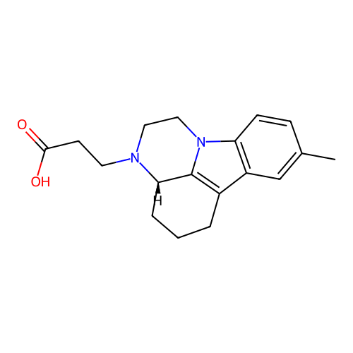 (S)-3-(8-methyl-3a,4,5,6-tetrahydro-1H-pyrazino[3,2,1-jk]carbazol-3(2H)-yl)propanoic acid structure