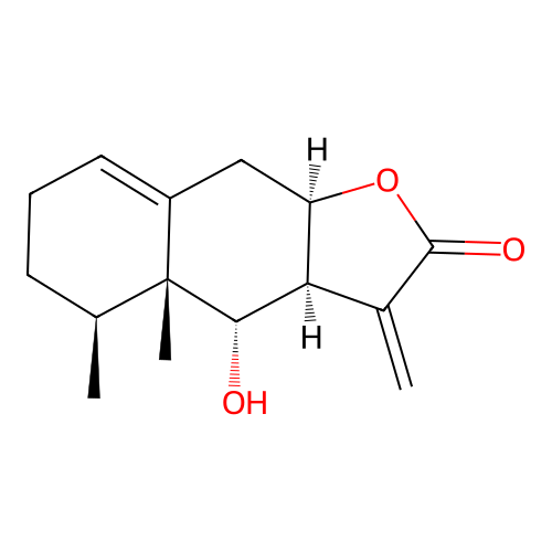 (3aS,4S,4aR,5S,9aR)-4-hydroxy-4a,5-dimethyl-3-methylidene-4,5,6,7,9,9a-hexahydro-3aH-benzo[f][1]benzofuran-2-one structure