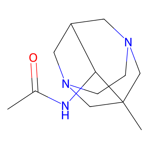 9-Acetamido-1-methyl-3,6-diazahomoadamantane structure