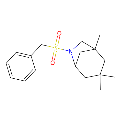 6-(Benzylsulfonyl)-1,3,3-trimethyl-6-azabicyclo[3.2.1]octane structure