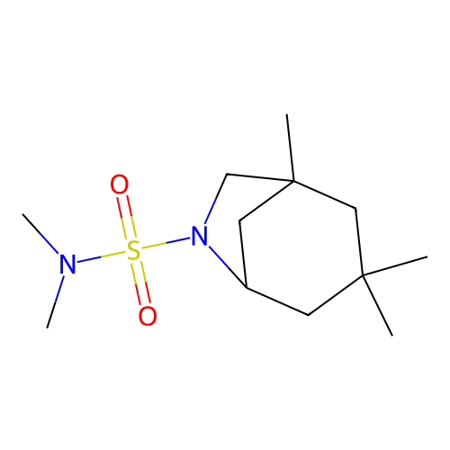 (5R)-N,N,1,3,3-pentamethyl-6-azabicyclo[3.2.1]octane-6-sulfonamide structure