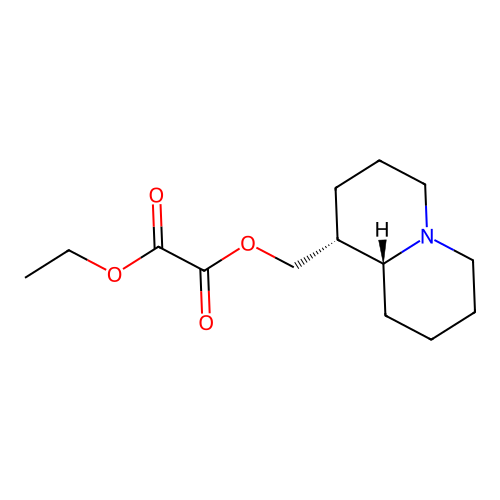 ethyl (1R,9aR)-octahydro-2H-quinolizin-1-ylmethyl ethanedioate structure