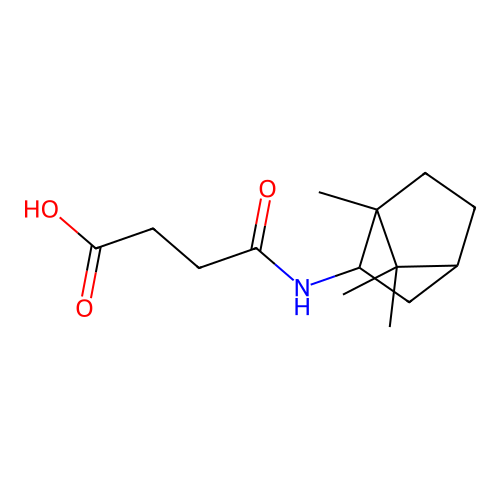3-[N-(1,7,7-trimethylbicyclo[2.2.1]hept-2-yl)carbamoyl]propanoic acid structure